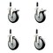 Service Caster 5 Inch 316SS Black Poly Swivel 7/8 Inch Expanding Stem Caster Lock Brake, 2PK SS316TTLEX20S514-PPUB-BLK-2-S-2-78 - alternate 1